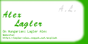 alex lagler business card